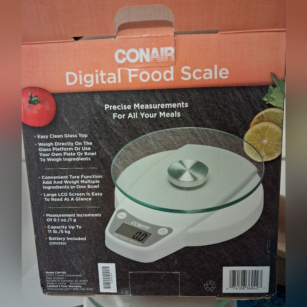 🌟 Conair Digital Food Scale – Model CNF130 – NIB 🌟 - Picture 2 of 3